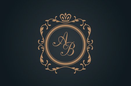 A & B wedding Service Logo- UptownLogoDesign.com
